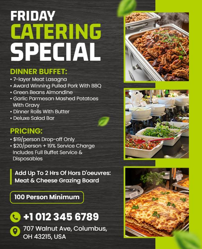 Friday Catering Buffet Special Flyer Template
