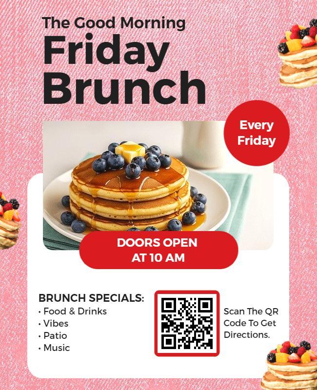 Friday Morning Brunch Event Flyer Template