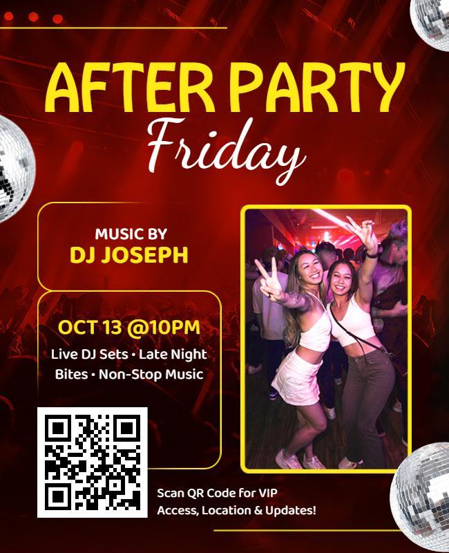 Friday Night After Party Event Flyer Template