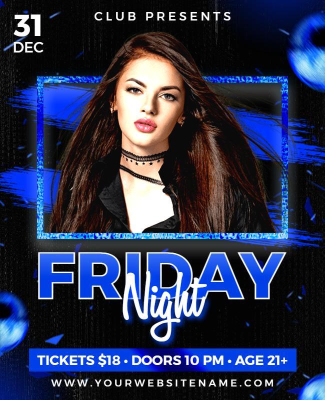 Friday Night Event Club Party Flyer Template