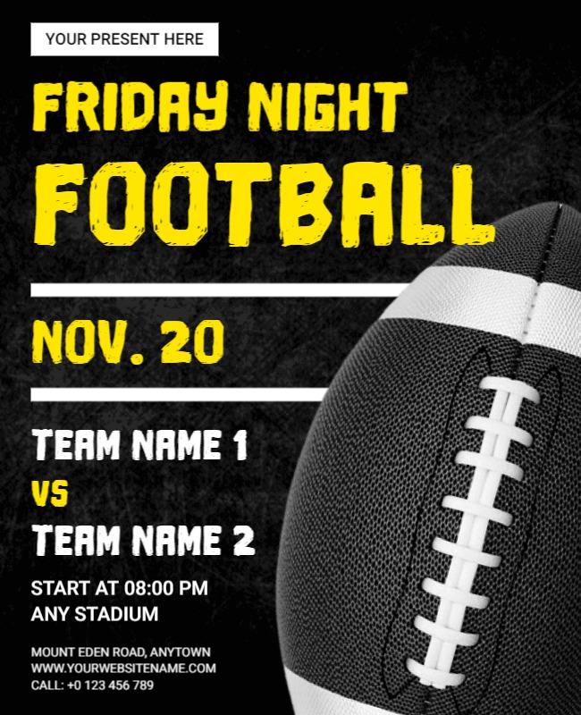 Friday Night Football Flyer Template