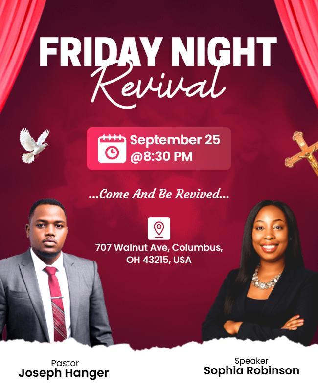 Friday Night Revival Event Flyer Template