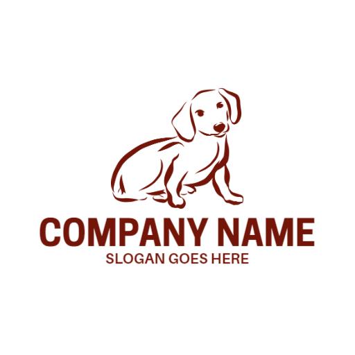 Friendly Brown Dog Illustration for Pet Care Services Logo Template