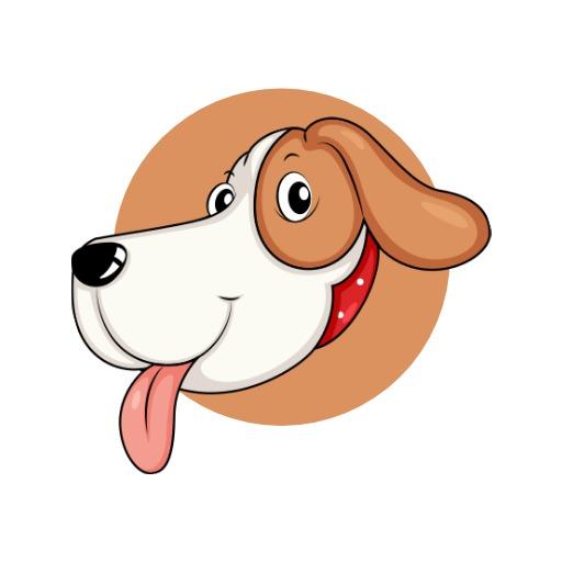 Friendly Cartoon Dog Mascot Design with Playful Expression Logo Template
