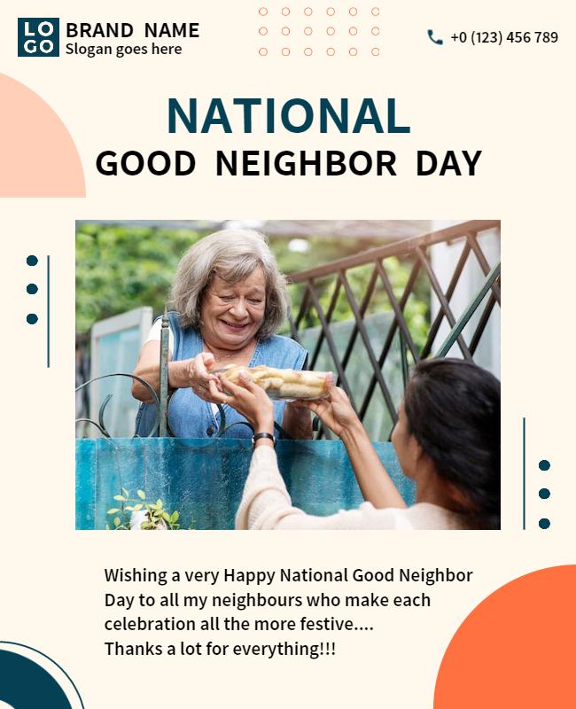 Friendly Community Connection for National Good Neighbor Day Poster ...