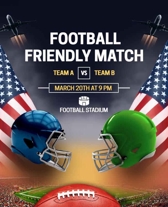 Friendly Football Match Event Flyer Template