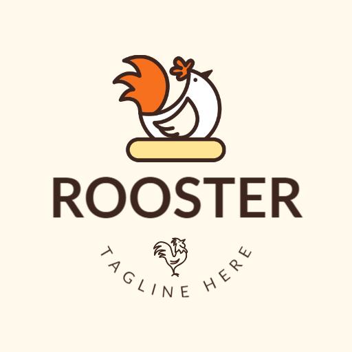 Friendly Rooster Design Representing Business Ventures Logo Template