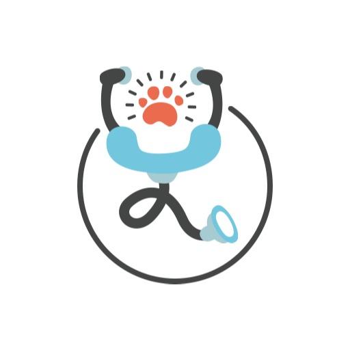 Friendly Stethoscope Design Celebrating Animal Care Hospital Logo Template