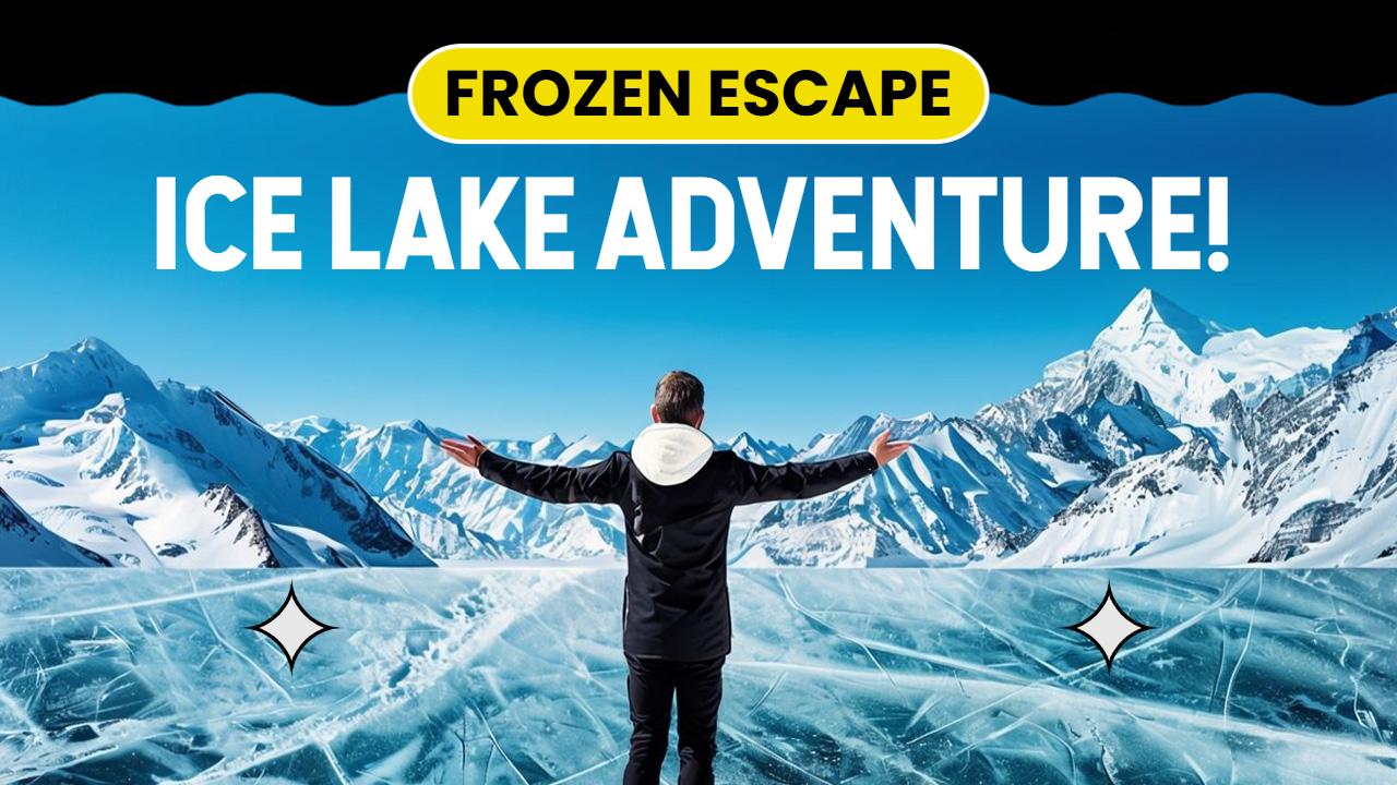 Frozen Ice Lake Adventure Travel YouTube Thumbnail Template