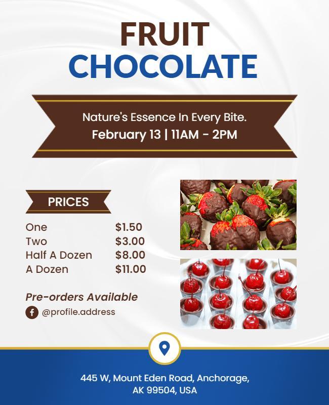 Fruit Chocolate Tasting Event Flyer Template