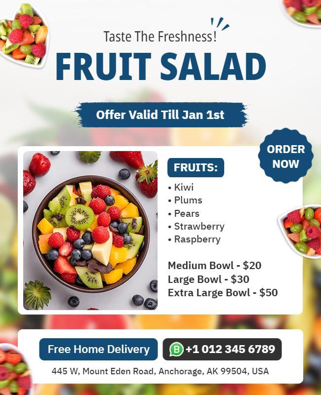 Fruit Salad Promotion Flyer Template