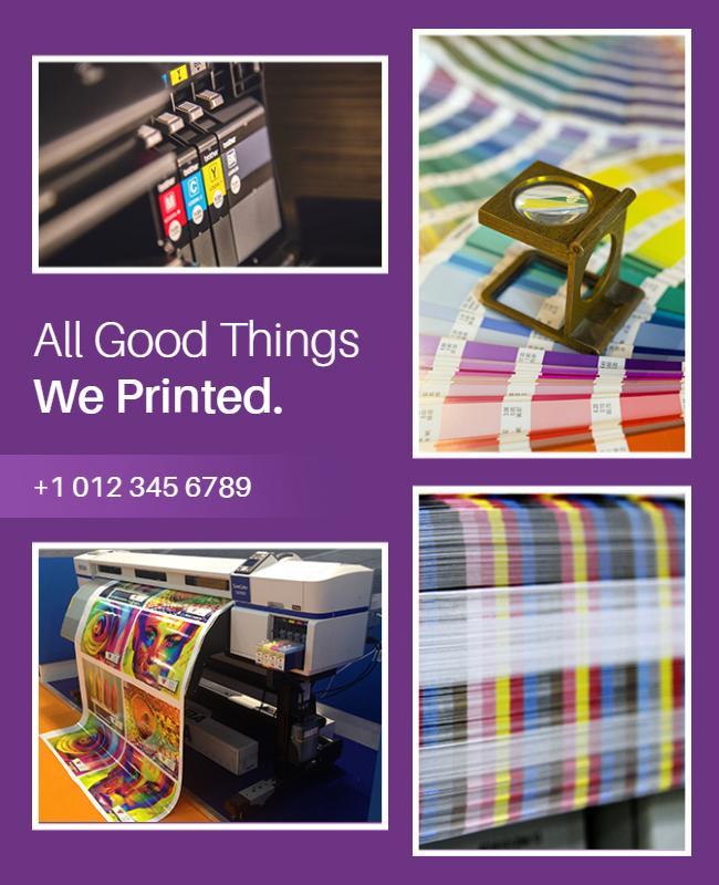 Full Color Printing Services Promotional Flyer Template