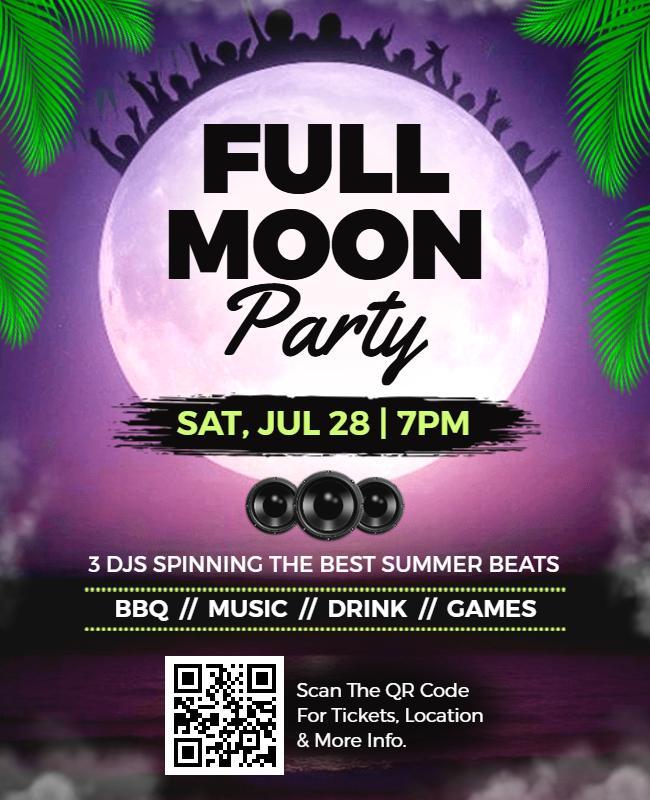 Full Moon Party Event Flyer Template