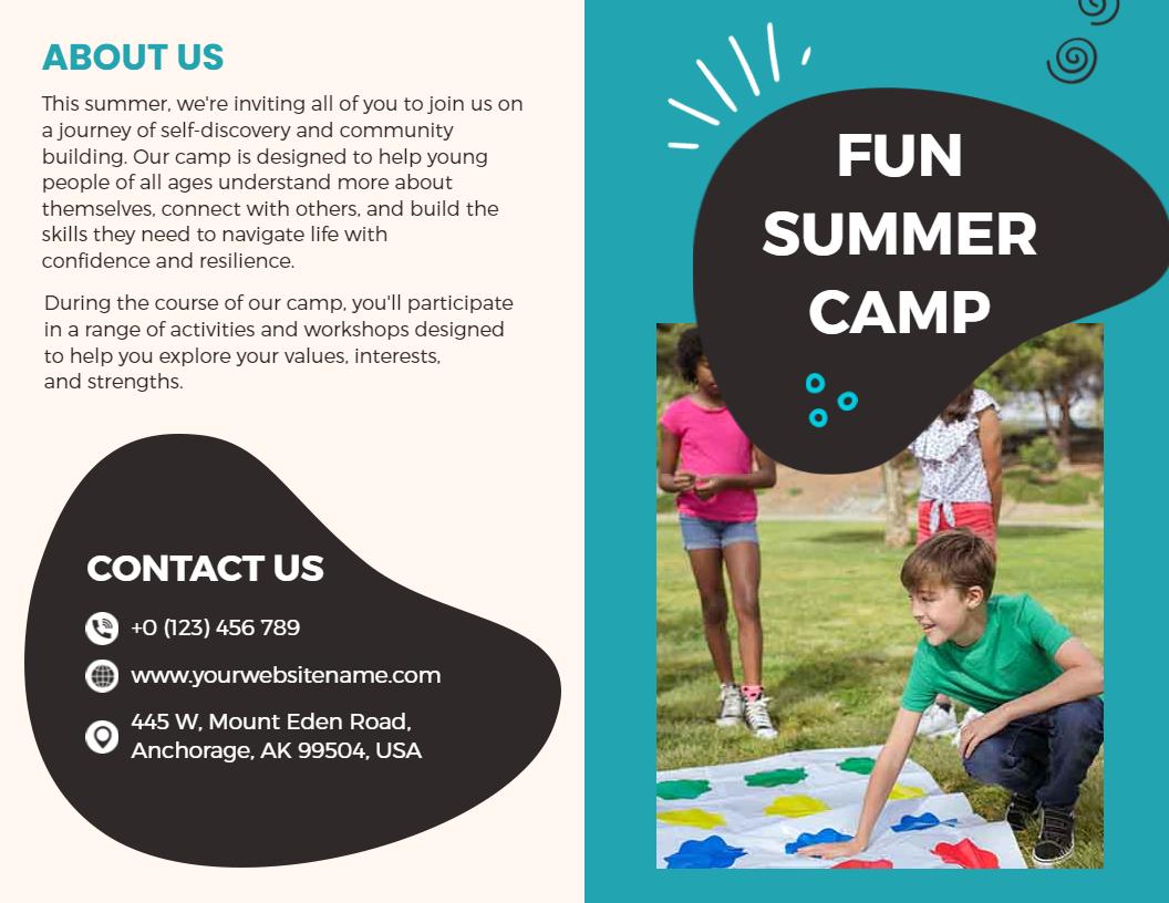 Fun and Engaging Summer Camp Activities Brochure Template
