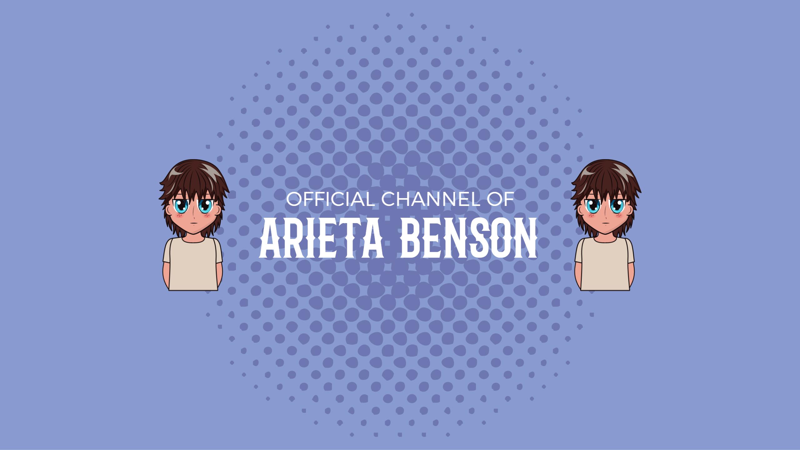 Fun Animated Characters with Blue Background YouTube Banner Template