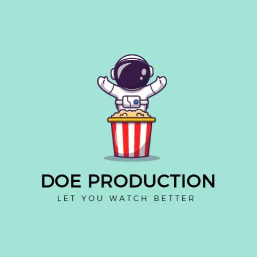 Fun Astronaut in a Popcorn Bucket Cartoon Logo Template