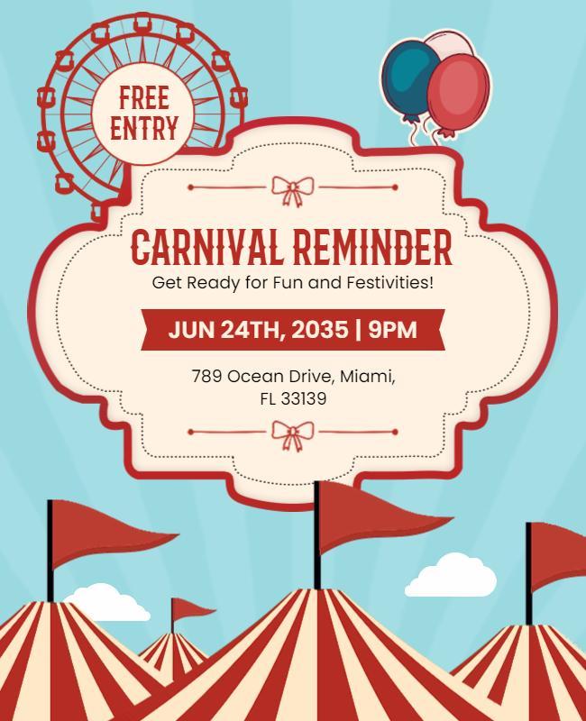 Fun Carnival Celebration Event Flyer Template