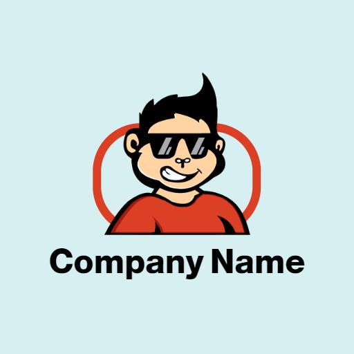 Fun Cartoon Character Represents Hip Hop Culture Logo Template