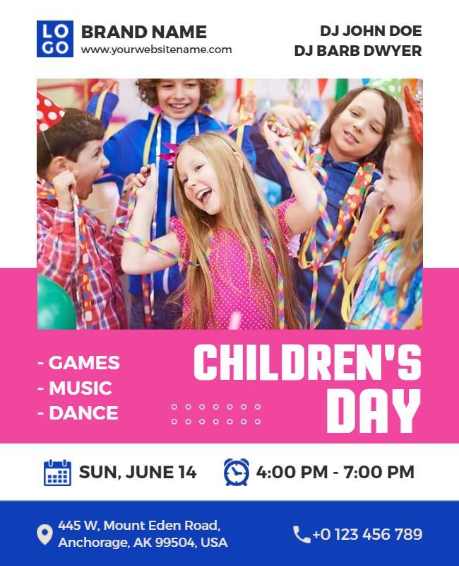 Fun Filled Childrens Day Event Flyer Template