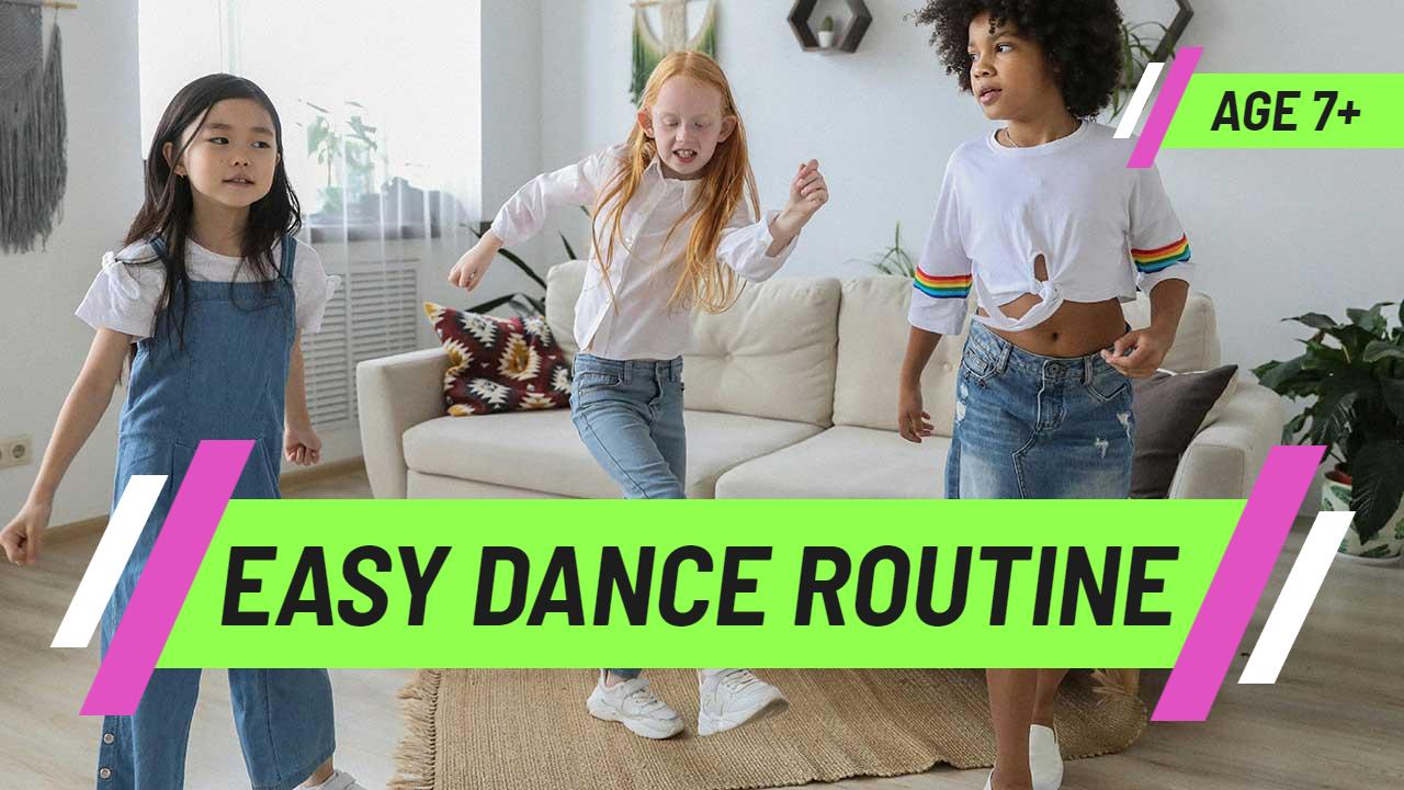 Fun Kids Easy Dance Tutorial YouTube Thumbnail Template