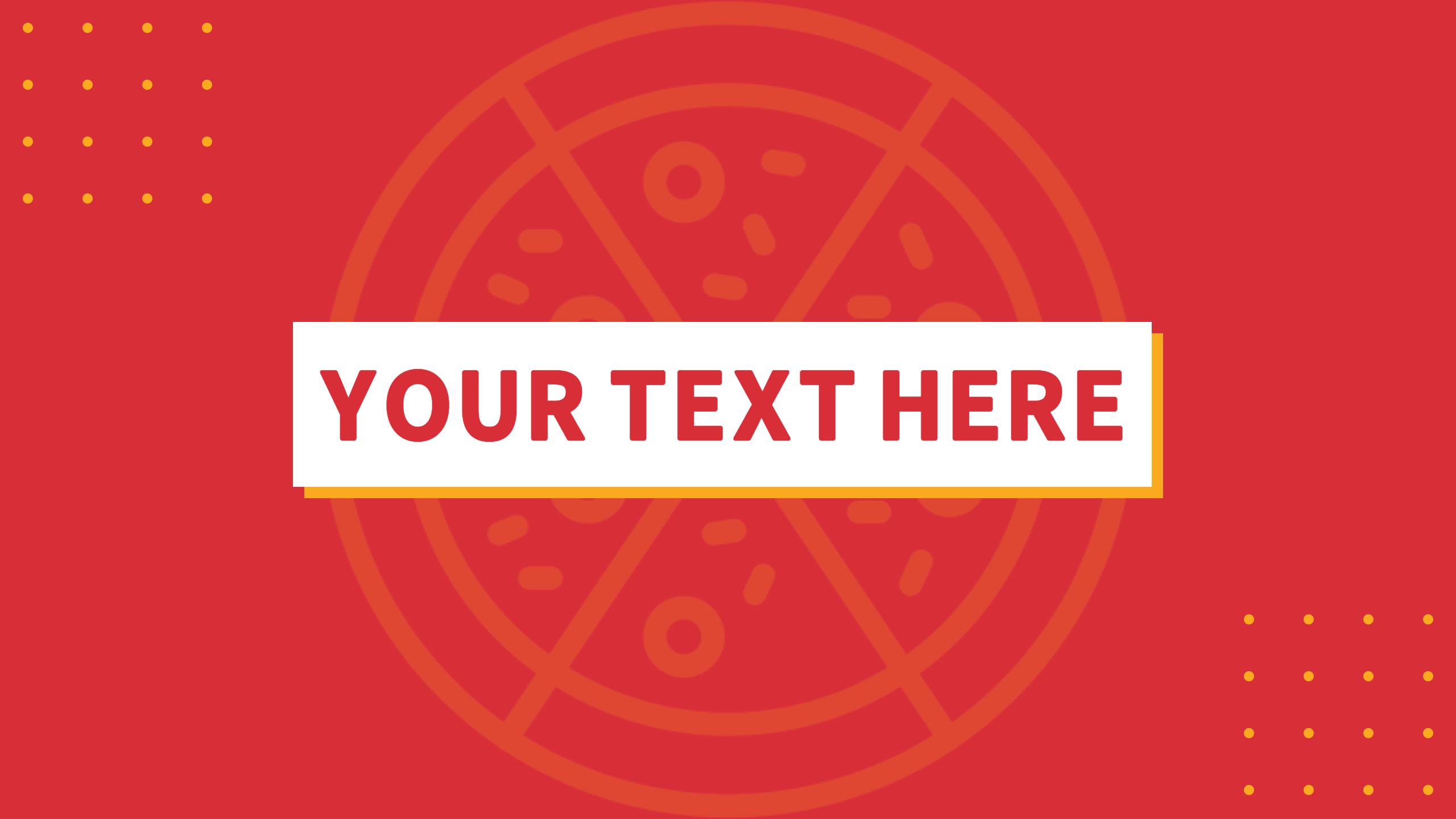 Fun Pizza-Themed Red Background YouTube Channel Banner Template