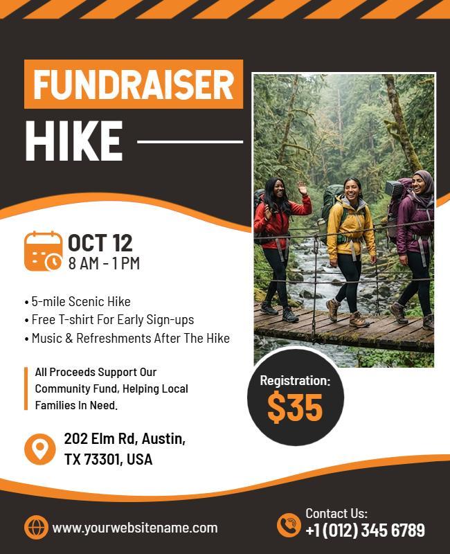 Fundraiser Hike Event Flyer Template
