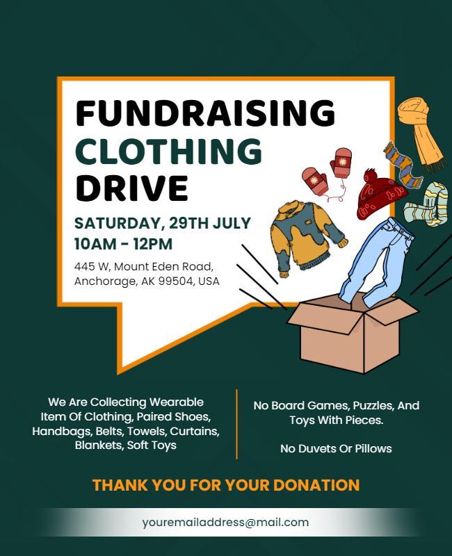 Fundraising Clothing Drive Event Flyer Template