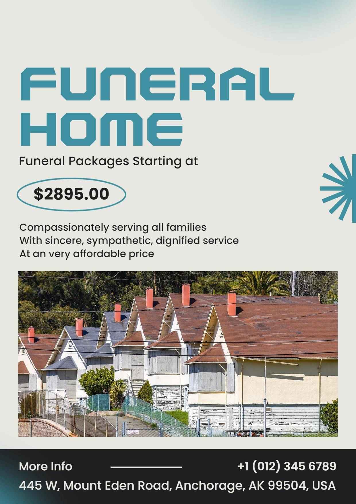 Funeral Home Service Packages A4 Flyer Template