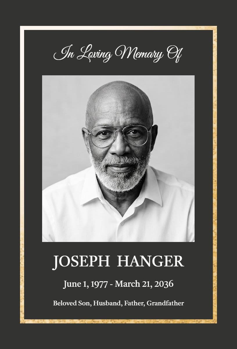Funeral Remembrance Gathering Announcement Template