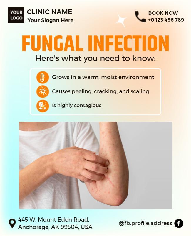 Fungal Infection Awareness Clinic Flyer Template