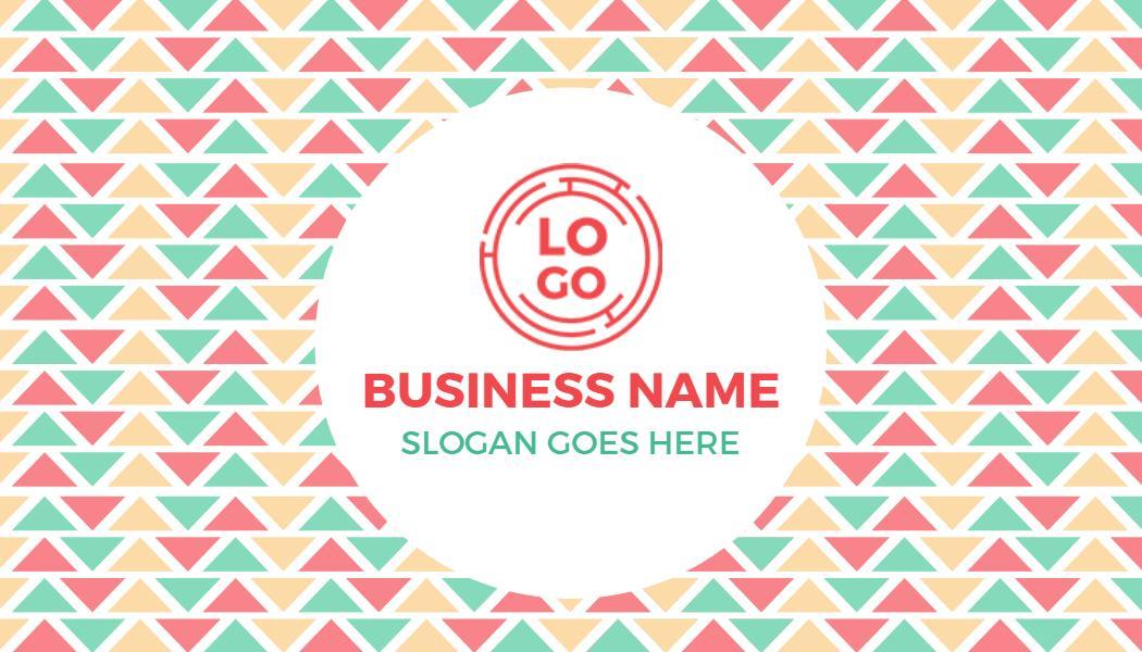 Funky Geometric Colorful Art Director Business Card Template