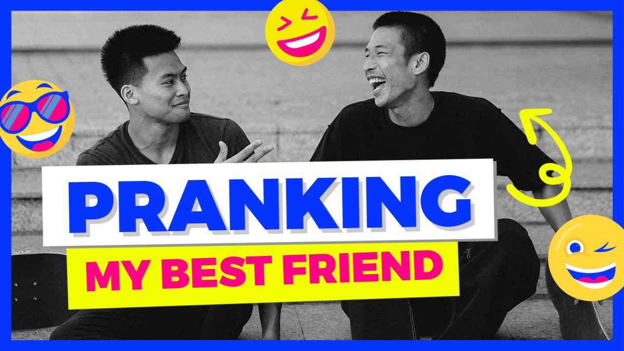 Funny Best Friend Prank Challenge YouTube Thumbnail Template