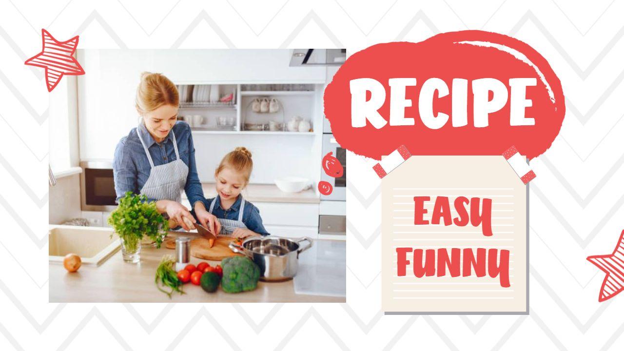 Funny Easy Recipe Cooking Channel YouTube Thumbnail Template