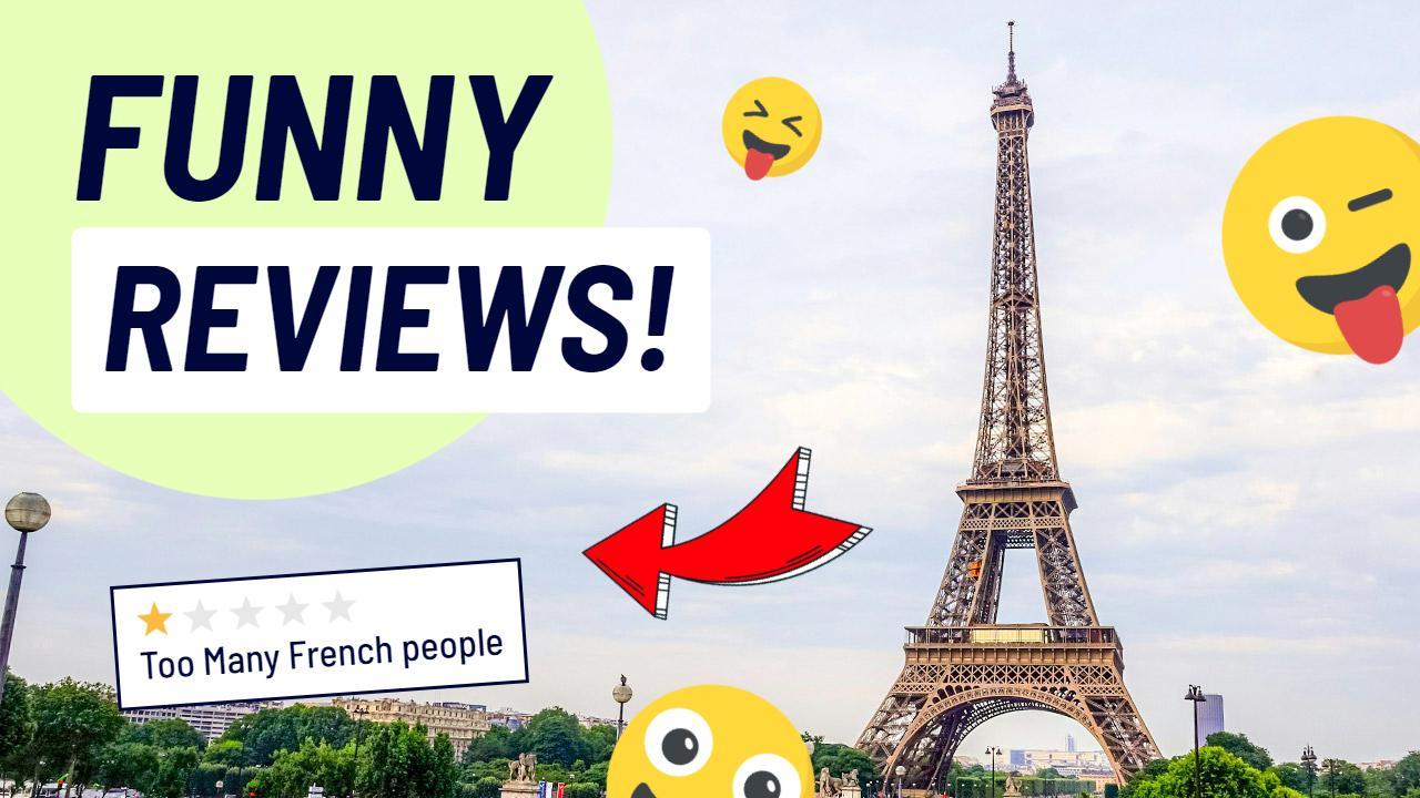Funny Review Reactions Eiffel Tower YouTube Thumbnail Template