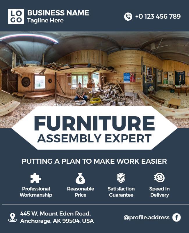 Furniture Assembly Services Promotional Flyer Template