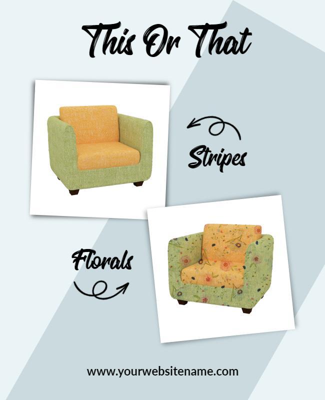 Furniture Comparison Showcase Flyer Template