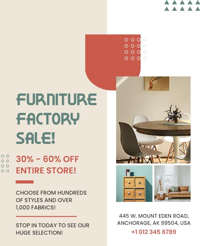 Furniture Factory Storewide Sale Flyer Template