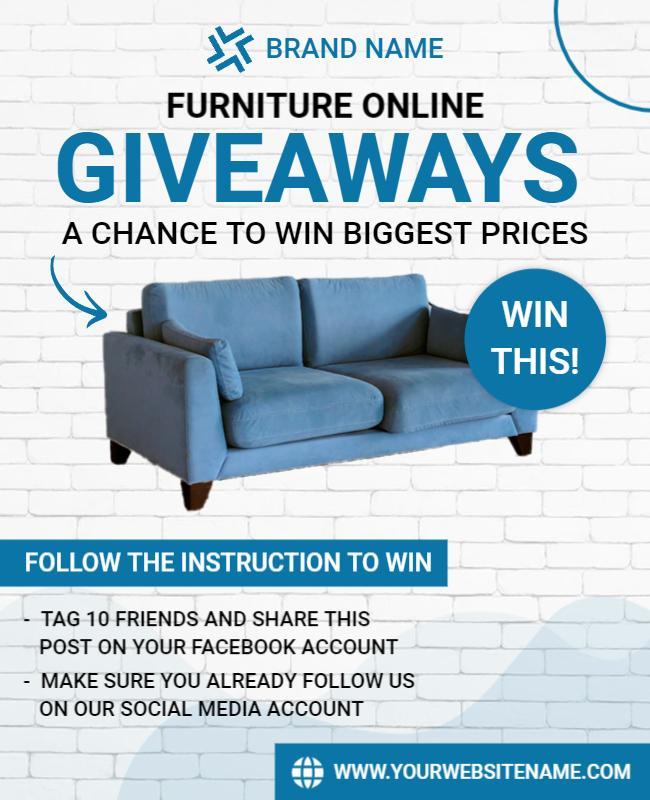 Furniture Giveaways Promotion Flyer Template