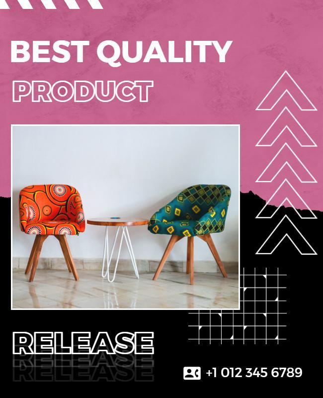 Furniture Product Release Announcement Flyer Template