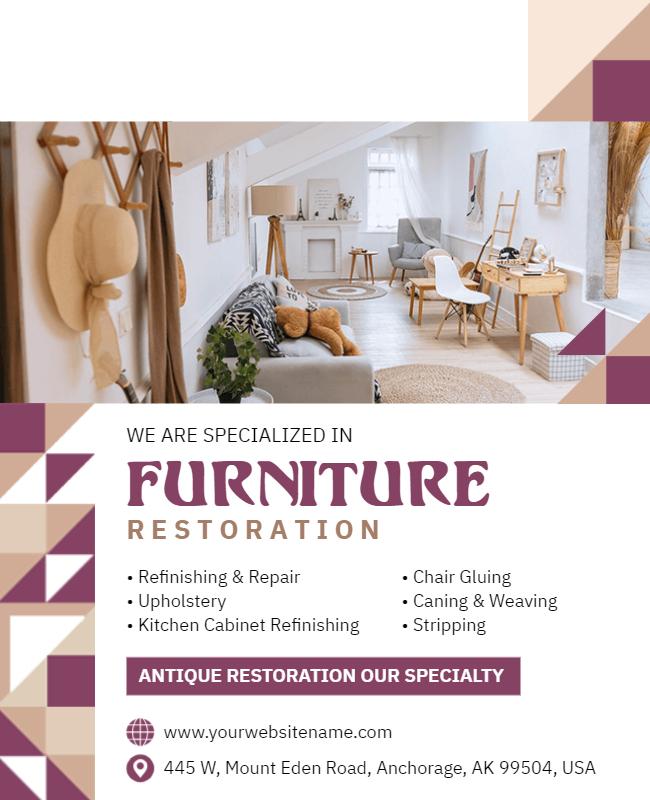 Furniture Restoration Services Flyer Template