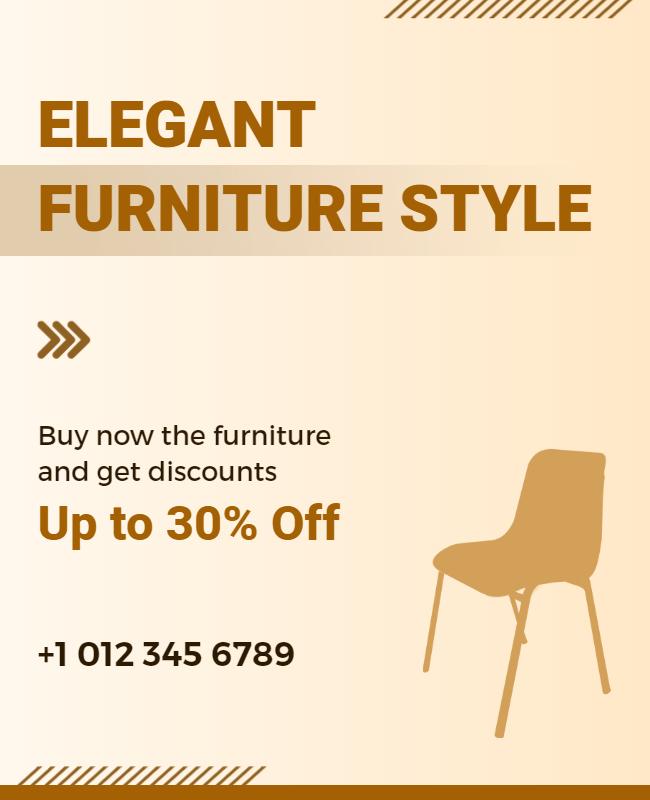 Furniture Sale Discount Promotion Flyer Template