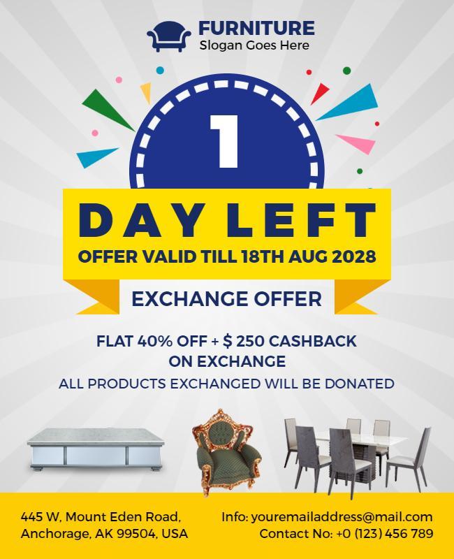 Furniture Store Exchange Offer Flyer Template