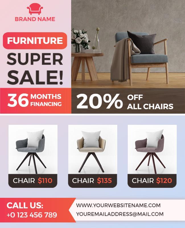 Furniture Supper Sale Flyer Template