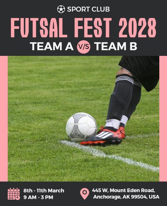 Futsal Fest Sports Event Flyer Template