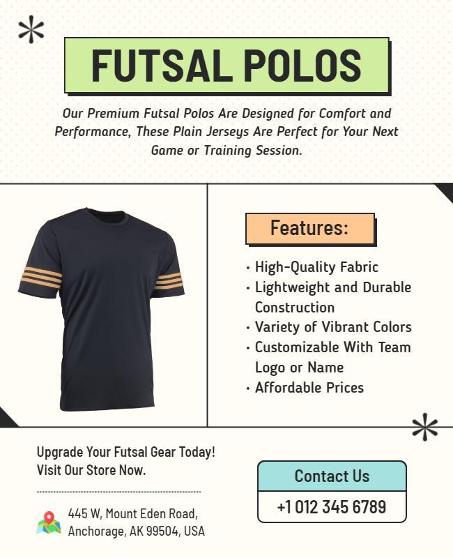 Futsal Polos Promotion Flyer Template