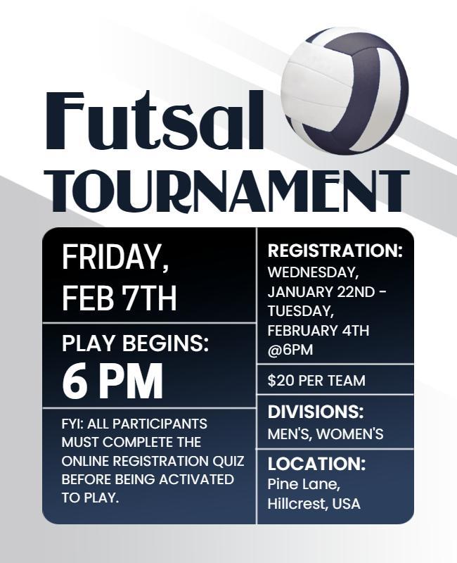 Futsal Tournament Event Flyer Template