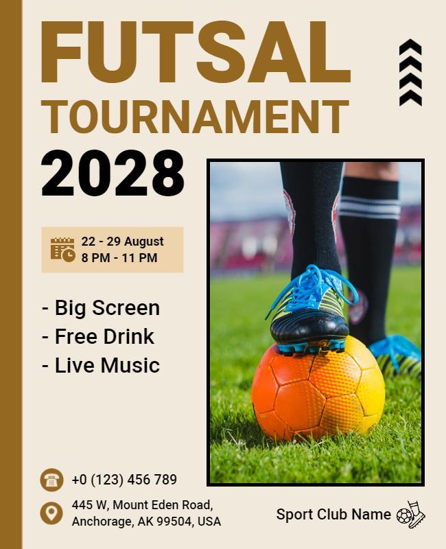 Futsal Tournament Event Promotion Flyer Template