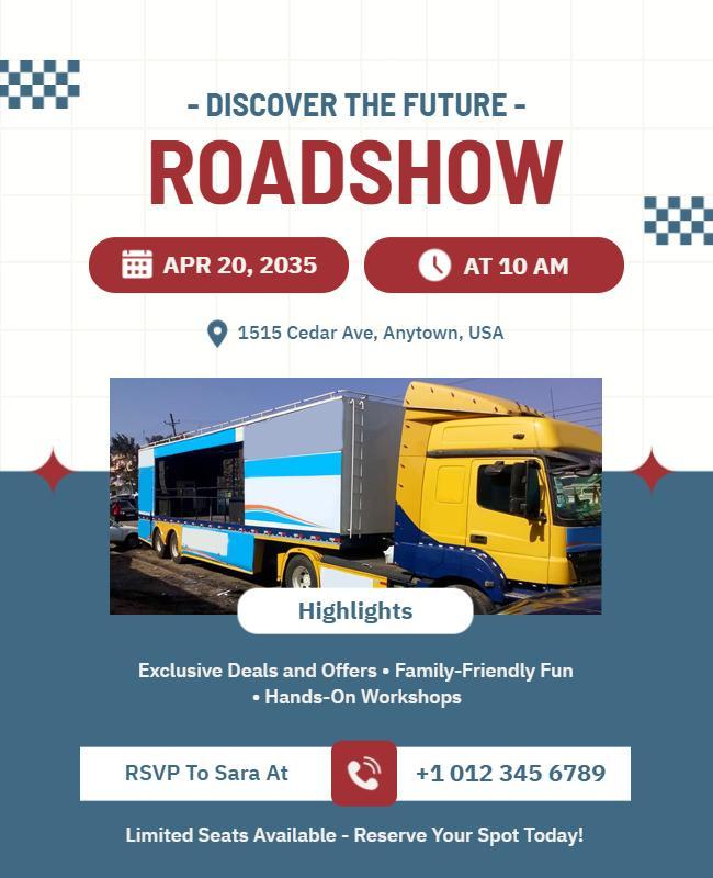 Future Discovery Roadshow Event Flyer Template