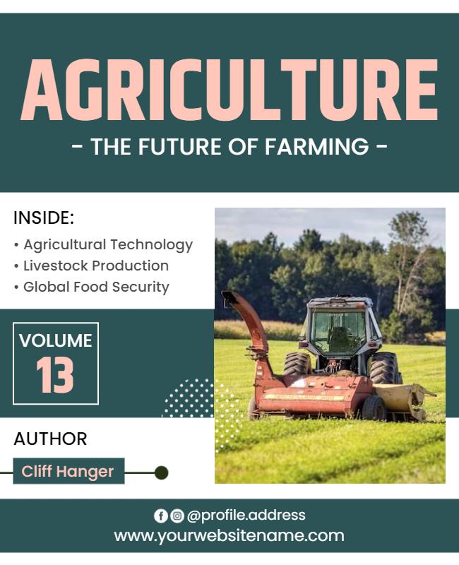 Future Of Agriculture Technology Flyer Template