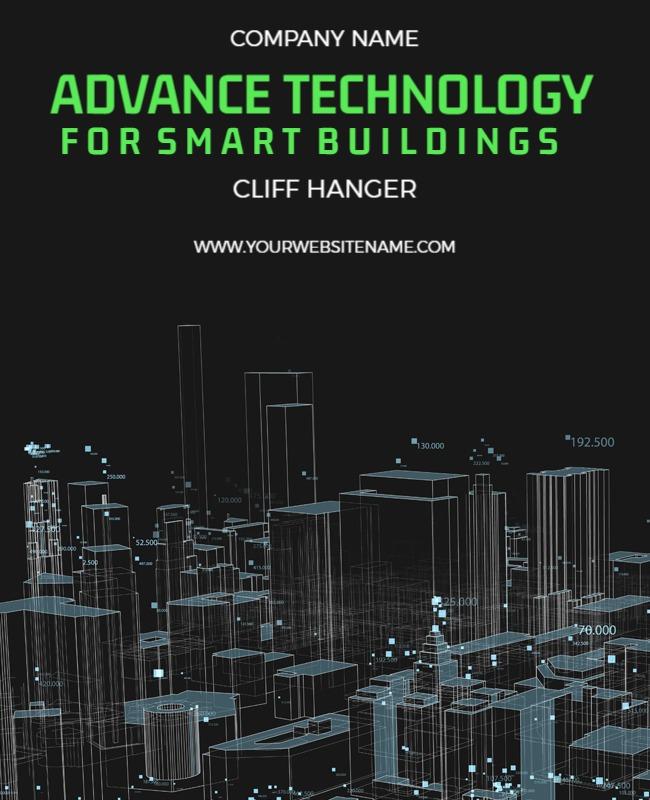 Futuristic Green Smart Building Technology Conference Poster Template